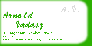 arnold vadasz business card